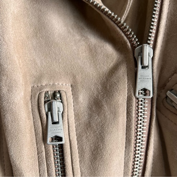 All Saints Balfern Suede Tassel Jacket in sz 8 - Picture 6 of 15